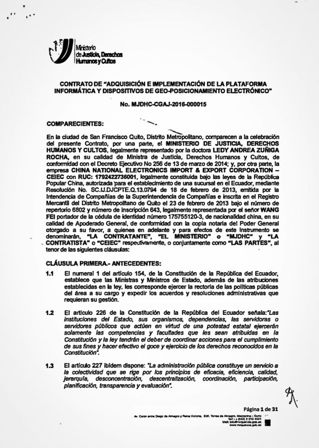 Contrato de implementacion